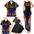 Personalised Antigua and Barbuda Cricket Falcons Family Matching Tank Maxi Dress and Hawaiian Shirt Wings of Glory