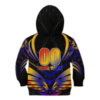 Personalised Antigua and Barbuda Cricket Falcons Kid Hoodie Wings of Glory