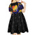 Personalised Antigua and Barbuda Cricket Falcons Kid Short Sleeve Dress Wings of Glory