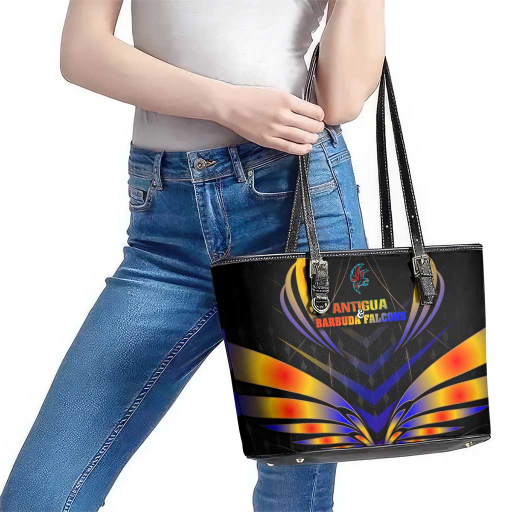 Antigua and Barbuda Cricket Falcons Leather Tote Bag Wings of Glory