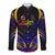 Personalised Antigua and Barbuda Cricket Falcons Long Sleeve Button Shirt Wings of Glory