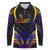 Personalised Antigua and Barbuda Cricket Falcons Long Sleeve Polo Shirt Wings of Glory