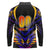 Personalised Antigua and Barbuda Cricket Falcons Long Sleeve Polo Shirt Wings of Glory