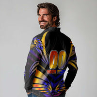 Personalised Antigua and Barbuda Cricket Falcons Long Sleeve Polo Shirt Wings of Glory