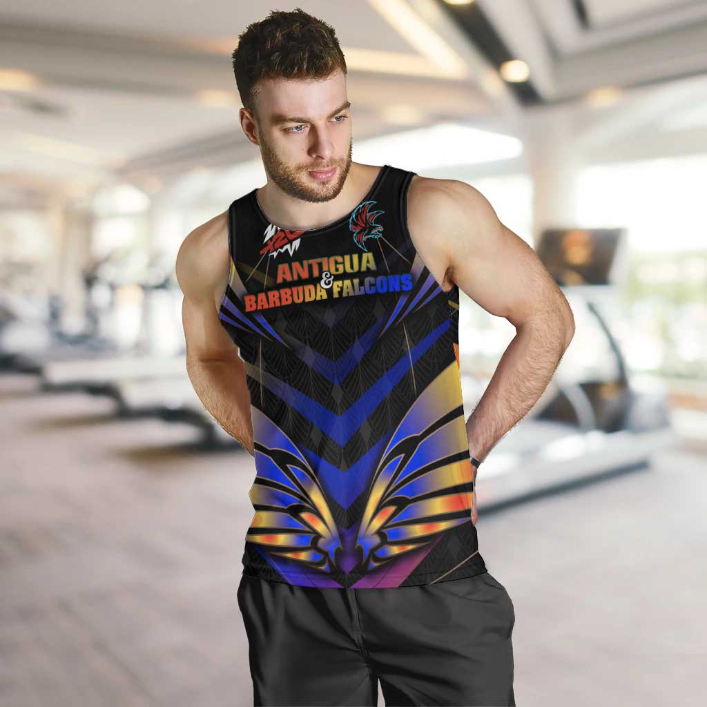 Personalised Antigua and Barbuda Cricket Falcons Men Tank Top Wings of Glory