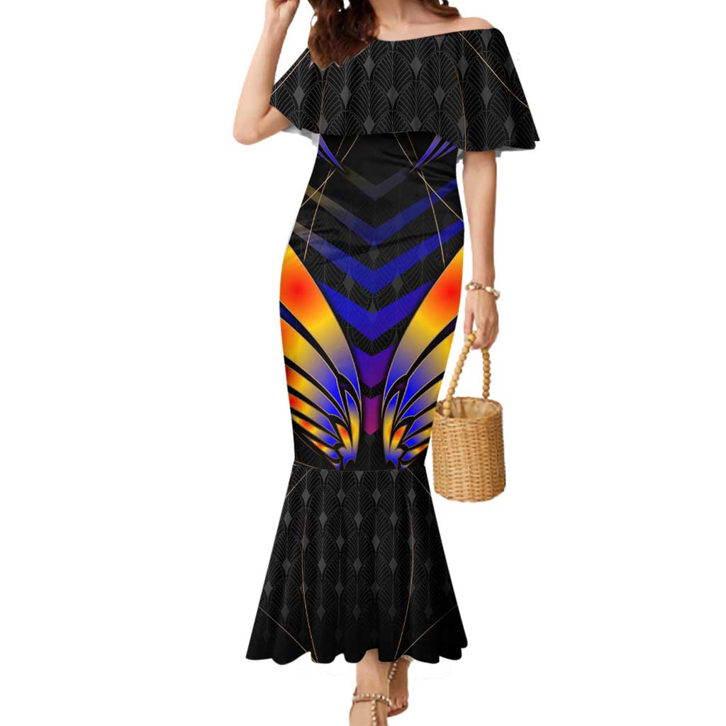Personalised Antigua and Barbuda Cricket Falcons Mermaid Dress Wings of Glory
