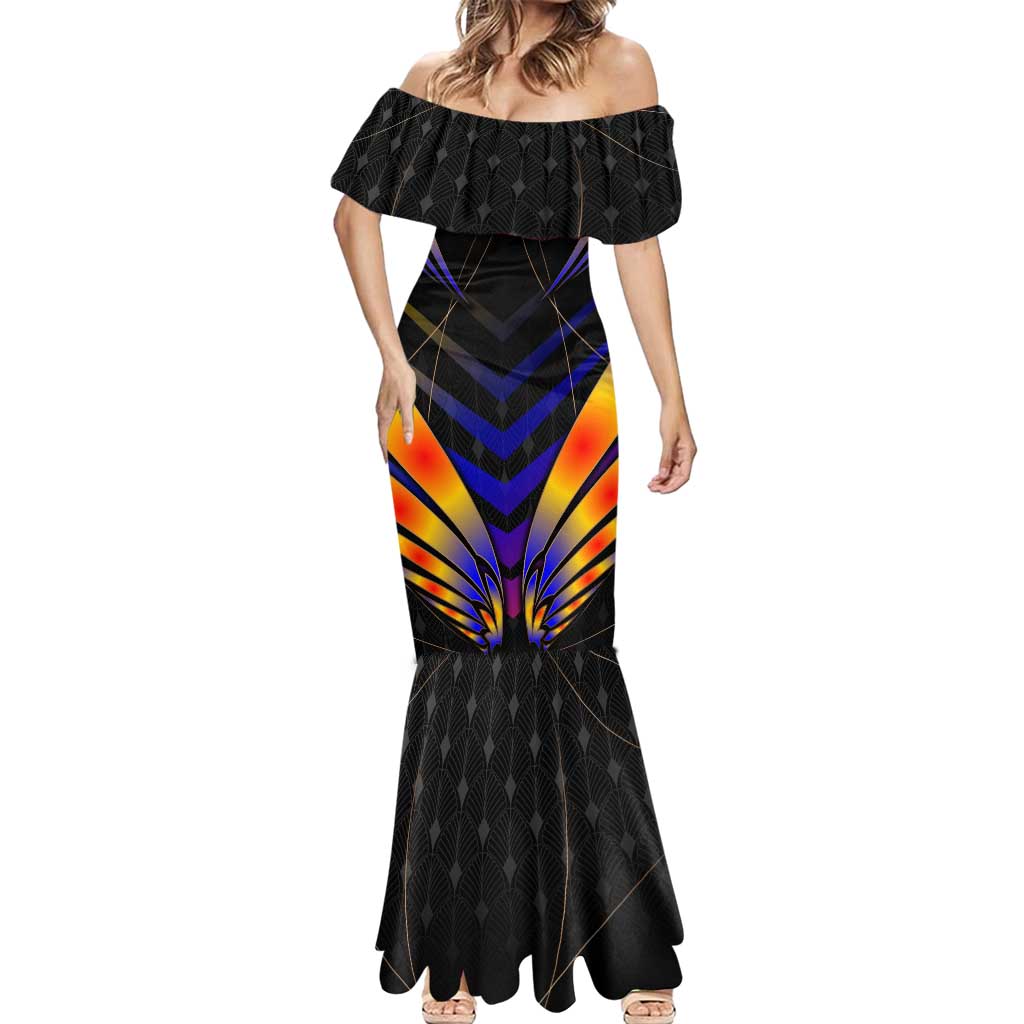 Personalised Antigua and Barbuda Cricket Falcons Mermaid Dress Wings of Glory