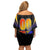 Personalised Antigua and Barbuda Cricket Falcons Off Shoulder Short Dress Wings of Glory