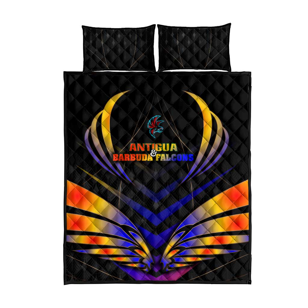 Antigua and Barbuda Cricket Falcons Quilt Bed Set Wings of Glory