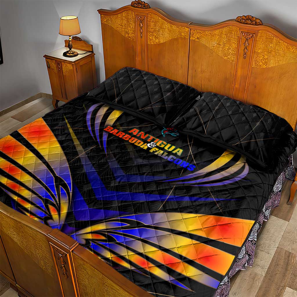 Antigua and Barbuda Cricket Falcons Quilt Bed Set Wings of Glory