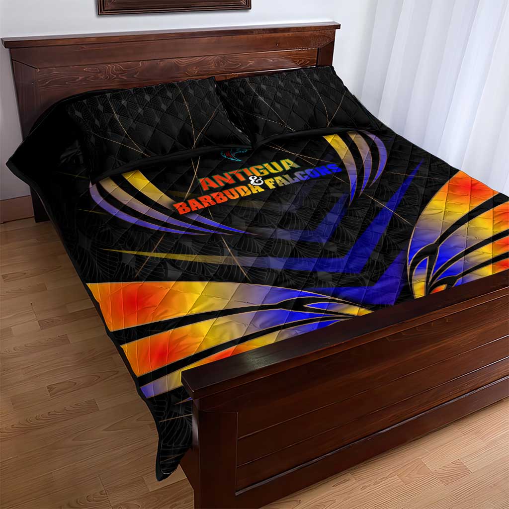 Antigua and Barbuda Cricket Falcons Quilt Bed Set Wings of Glory