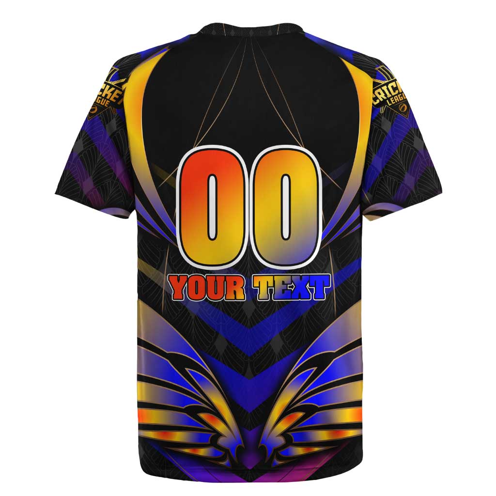 Personalised Antigua and Barbuda Cricket Falcons Rugby Jersey Wings of Glory