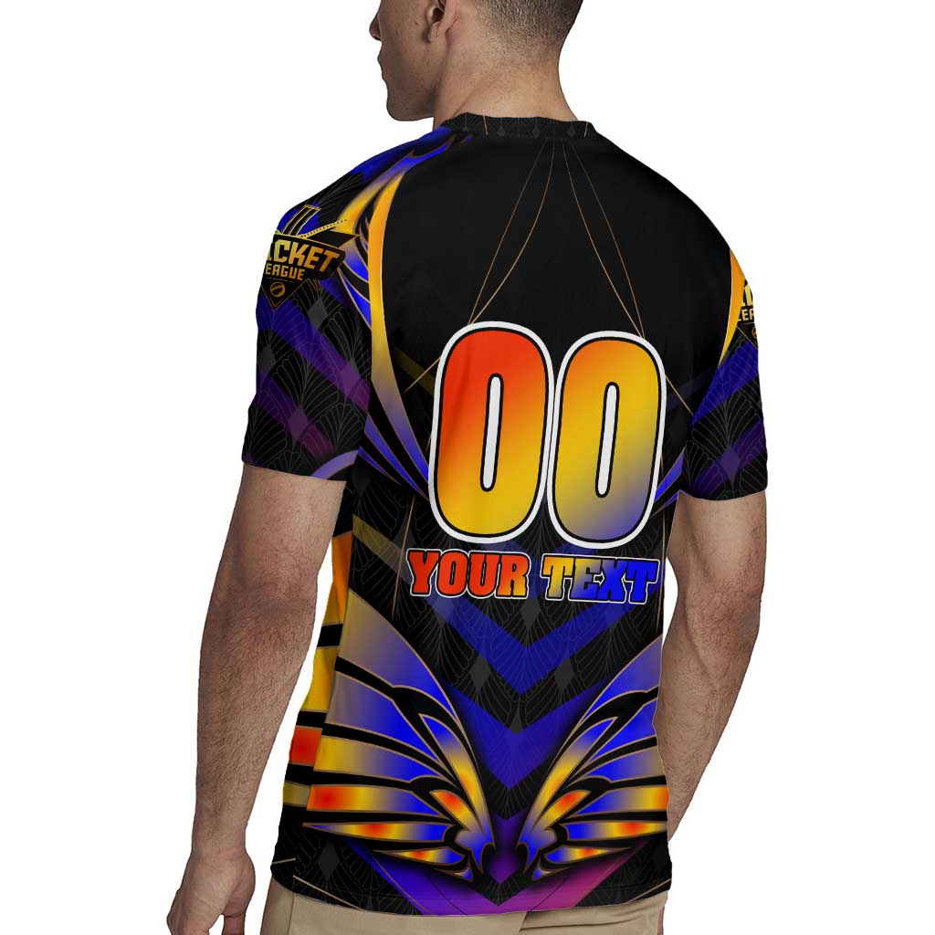 Personalised Antigua and Barbuda Cricket Falcons Rugby Jersey Wings of Glory