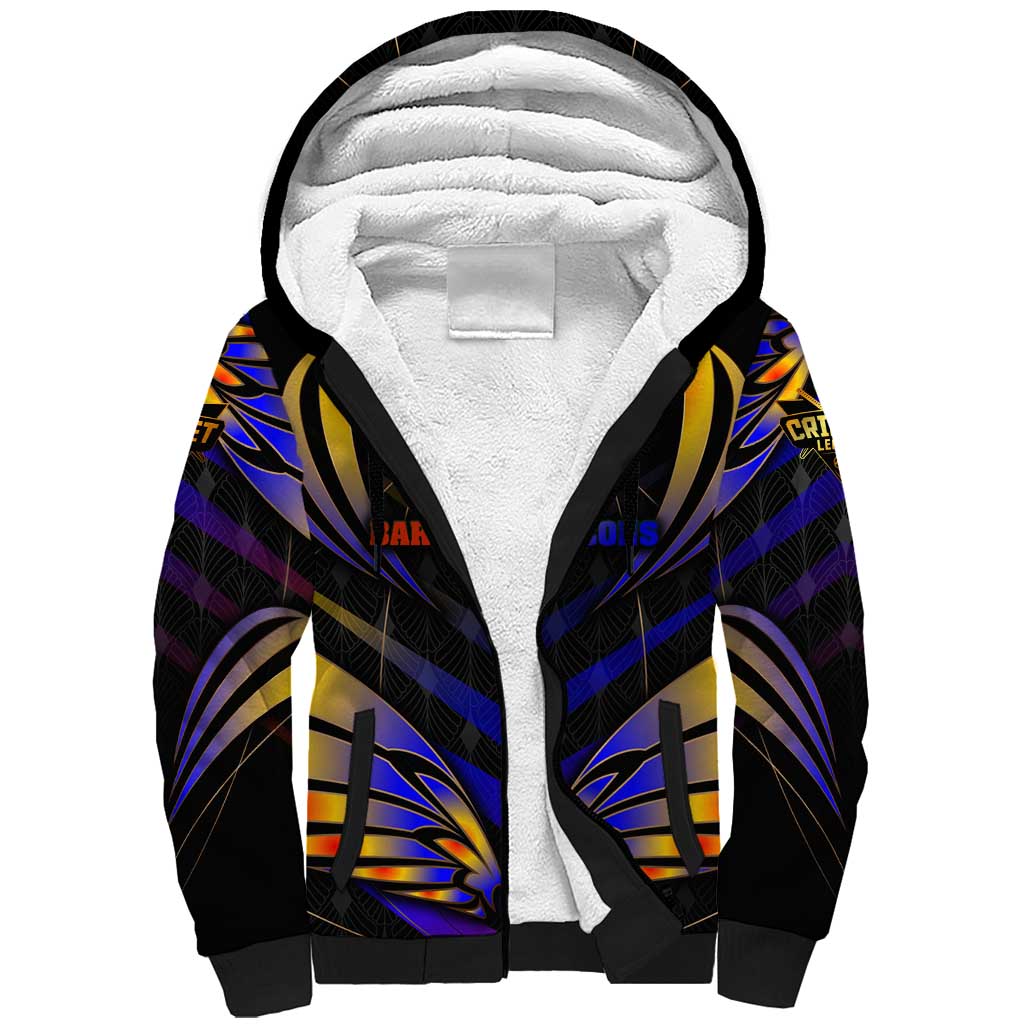 Personalised Antigua and Barbuda Cricket Falcons Sherpa Hoodie Wings of Glory