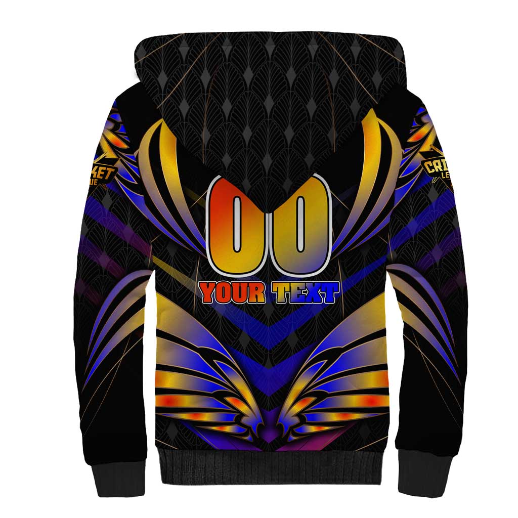 Personalised Antigua and Barbuda Cricket Falcons Sherpa Hoodie Wings of Glory