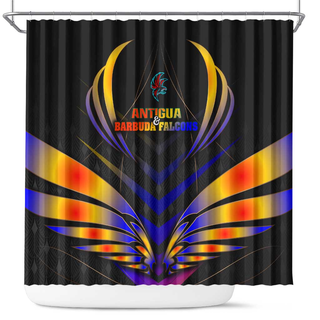 Antigua and Barbuda Cricket Falcons Shower Curtain Wings of Glory