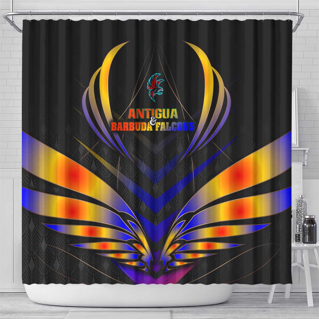Antigua and Barbuda Cricket Falcons Shower Curtain Wings of Glory