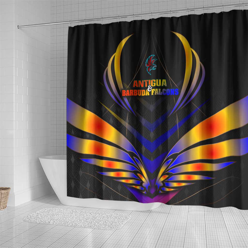 Antigua and Barbuda Cricket Falcons Shower Curtain Wings of Glory