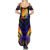 Personalised Antigua and Barbuda Cricket Falcons Summer Maxi Dress Wings of Glory