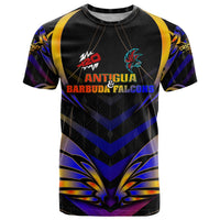 Personalised Antigua and Barbuda Cricket Falcons T Shirt Wings of Glory