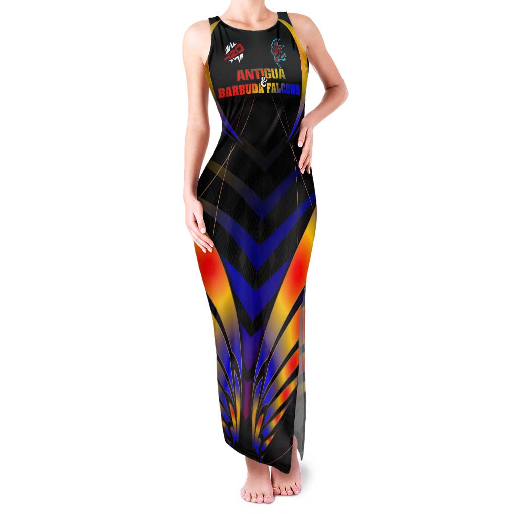 Personalised Antigua and Barbuda Cricket Falcons Tank Maxi Dress Wings of Glory
