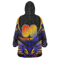 Personalised Antigua and Barbuda Cricket Falcons Wearable Blanket Hoodie Wings of Glory