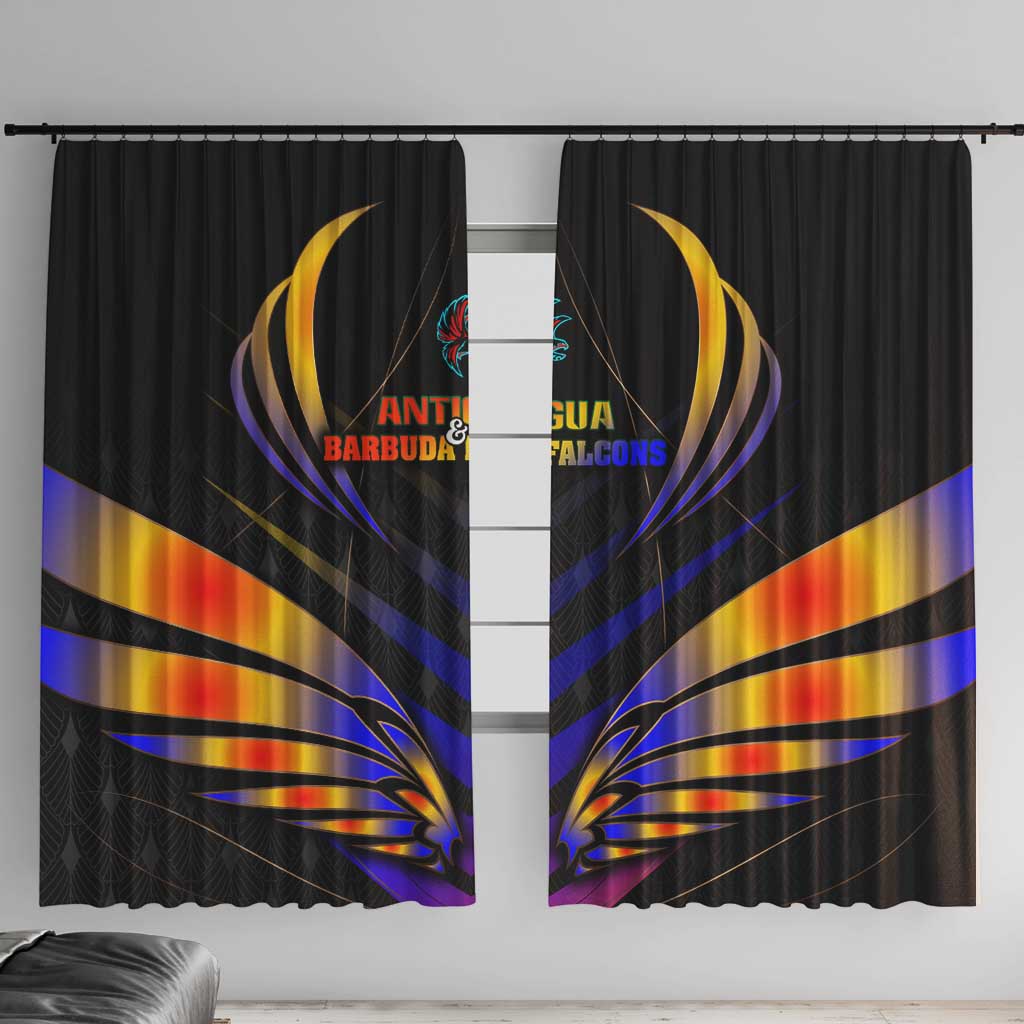 Antigua and Barbuda Cricket Falcons Window Curtain Wings of Glory