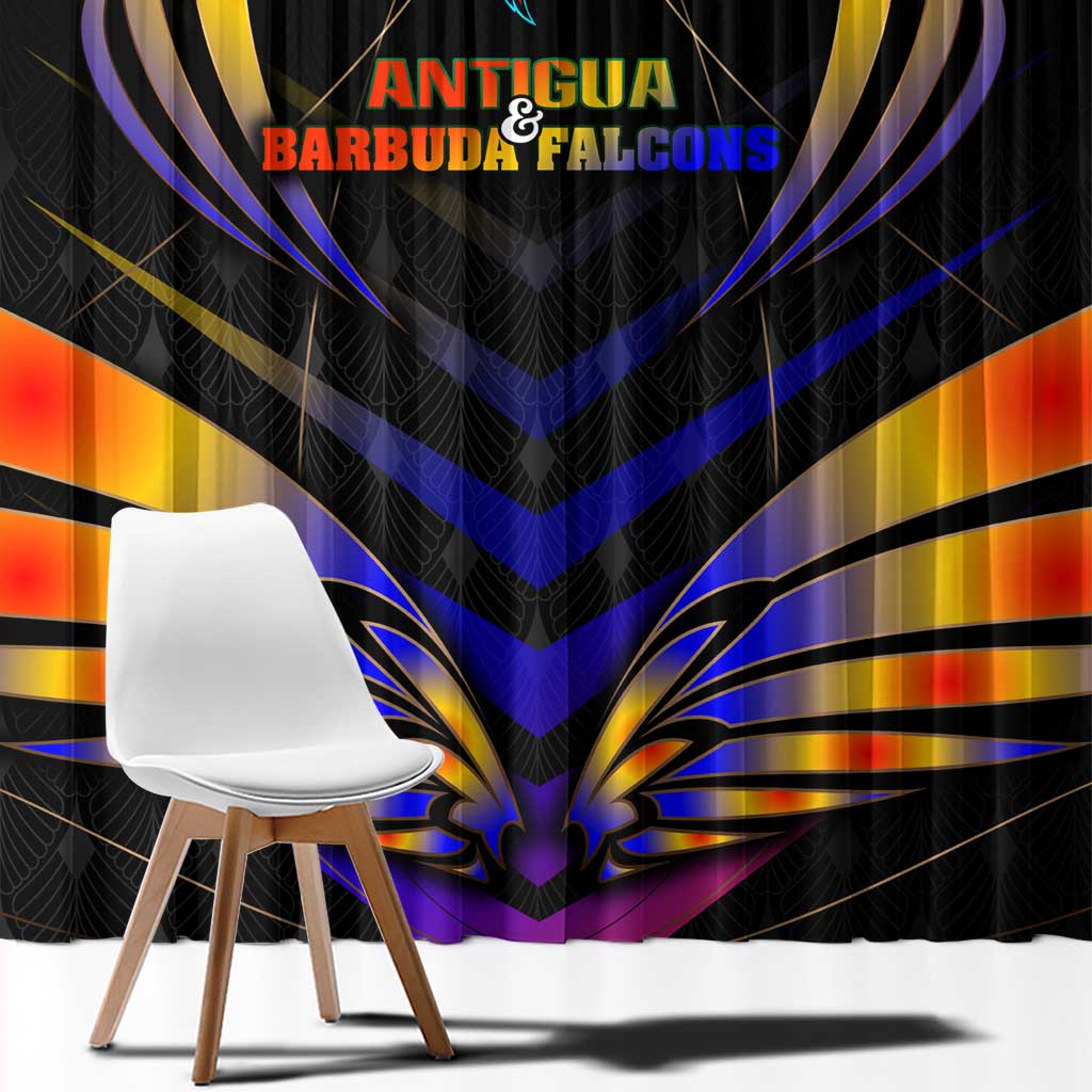 Antigua and Barbuda Cricket Falcons Window Curtain Wings of Glory