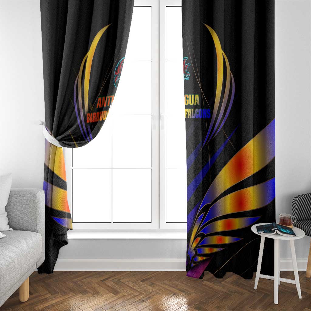 Antigua and Barbuda Cricket Falcons Window Curtain Wings of Glory
