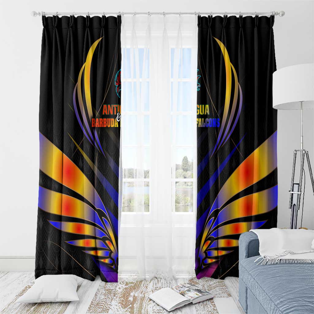 Antigua and Barbuda Cricket Falcons Window Curtain Wings of Glory