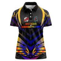 Personalised Antigua and Barbuda Cricket Falcons Women Polo Shirt Wings of Glory