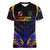 Personalised Antigua and Barbuda Cricket Falcons Women V-Neck T-Shirt Wings of Glory