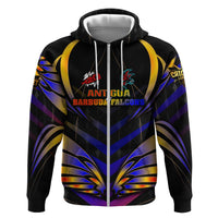 Personalised Antigua and Barbuda Cricket Falcons Zip Hoodie Wings of Glory