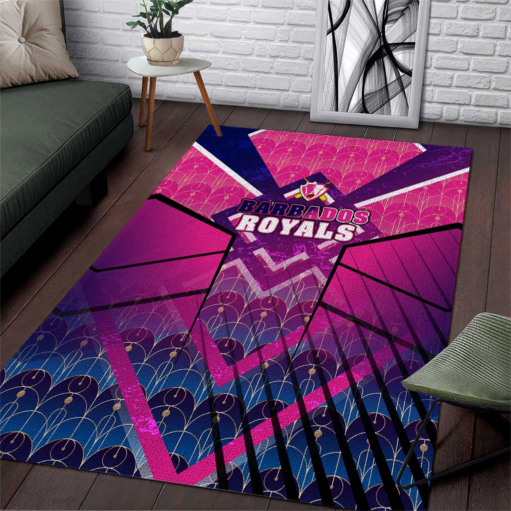 Barbados Cricket Royals Area Rug Crowned in Rhythm Style