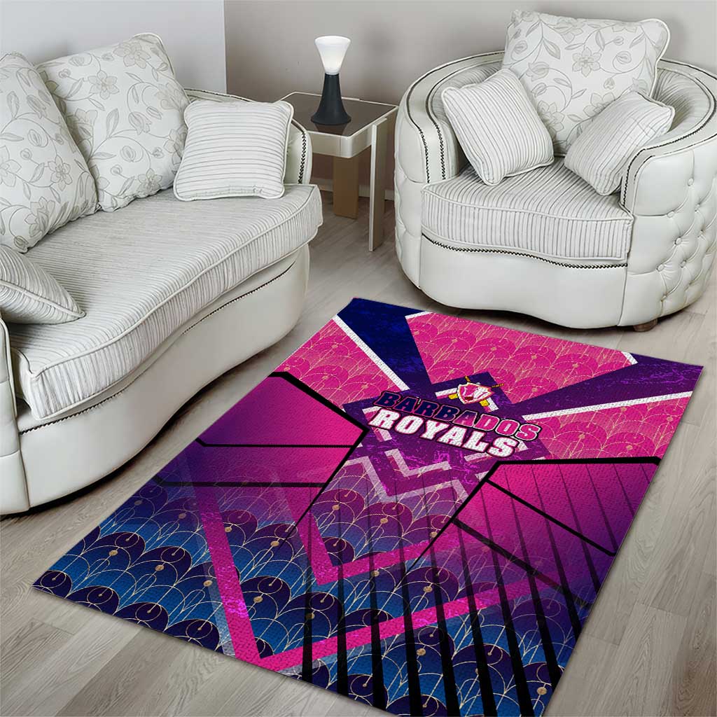 Barbados Cricket Royals Area Rug Crowned in Rhythm Style