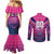 Personalised Barbados Cricket Royals Couples Matching Mermaid Dress and Long Sleeve Button Shirt Crowned in Rhythm Style