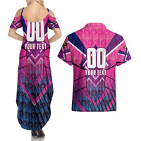 Personalised Barbados Cricket Royals Couples Matching Summer Maxi Dress and Hawaiian Shirt Crowned in Rhythm Style