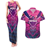 Personalised Barbados Cricket Royals Couples Matching Tank Maxi Dress and Hawaiian Shirt Crowned in Rhythm Style