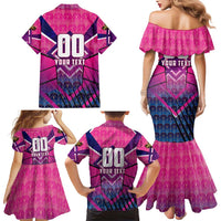 Personalised Barbados Cricket Royals Family Matching Mermaid Dress and Hawaiian Shirt Crowned in Rhythm Style