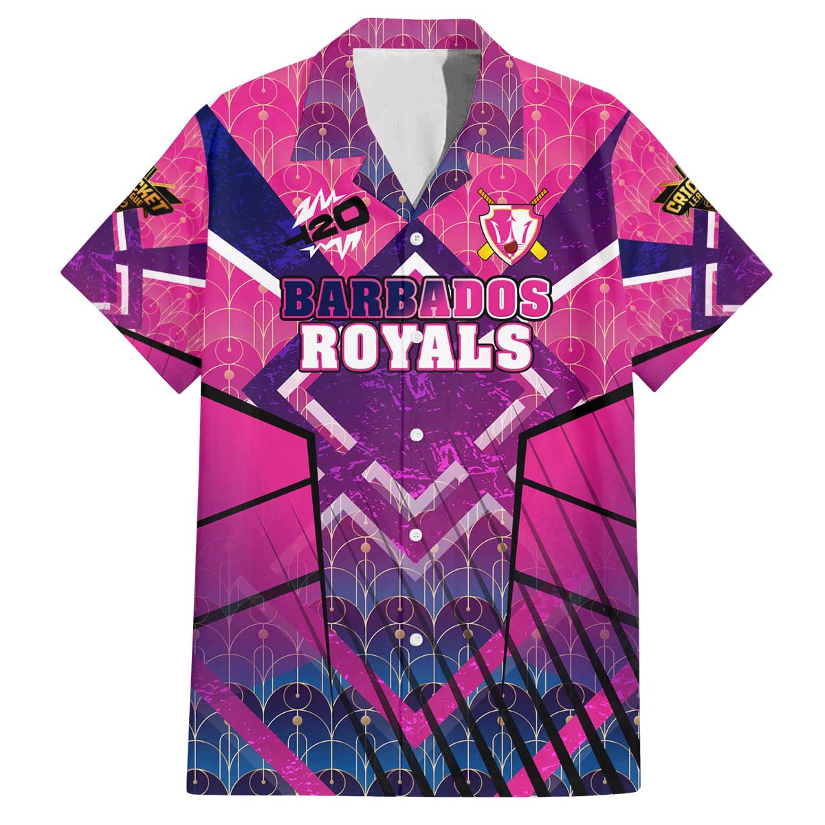 Personalised Barbados Cricket Royals Family Matching Off The Shoulder Long Sleeve Dress and Hawaiian Shirt Crowned in Rhythm Style