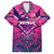 Personalised Barbados Cricket Royals Family Matching Off The Shoulder Long Sleeve Dress and Hawaiian Shirt Crowned in Rhythm Style