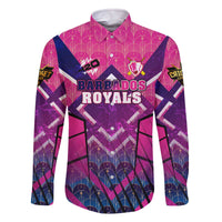 Personalised Barbados Cricket Royals Family Matching Off The Shoulder Long Sleeve Dress and Hawaiian Shirt Crowned in Rhythm Style