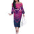 Personalised Barbados Cricket Royals Family Matching Off The Shoulder Long Sleeve Dress and Hawaiian Shirt Crowned in Rhythm Style
