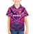 Personalised Barbados Cricket Royals Family Matching Off The Shoulder Long Sleeve Dress and Hawaiian Shirt Crowned in Rhythm Style