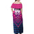 Personalised Barbados Cricket Royals Family Matching Off Shoulder Maxi Dress and Hawaiian Shirt Crowned in Rhythm Style