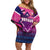 Personalised Barbados Cricket Royals Family Matching Off Shoulder Short Dress and Hawaiian Shirt Crowned in Rhythm Style