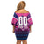 Personalised Barbados Cricket Royals Family Matching Off Shoulder Short Dress and Hawaiian Shirt Crowned in Rhythm Style