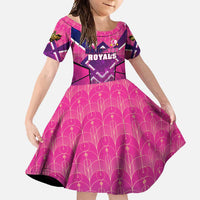 Personalised Barbados Cricket Royals Family Matching Short Sleeve Bodycon Dress and Hawaiian Shirt Crowned in Rhythm Style