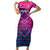 Personalised Barbados Cricket Royals Family Matching Short Sleeve Bodycon Dress and Hawaiian Shirt Crowned in Rhythm Style