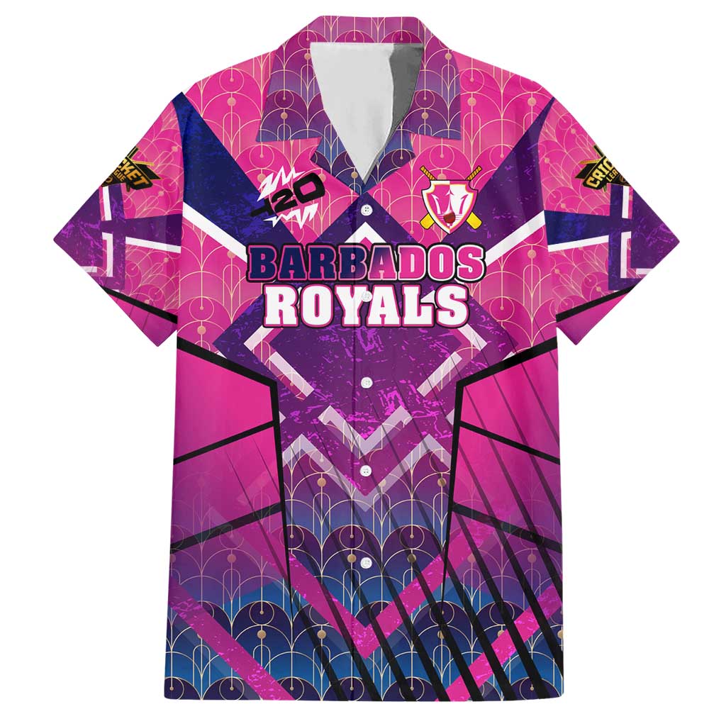 Personalised Barbados Cricket Royals Hawaiian Shirt Crowned in Rhythm Style